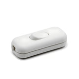 Double-pole inline rocker switch for lamp cord — White