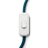 Double-pole inline rocker switch for lamp cord — White