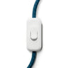 Double-pole inline rocker switch for lamp cord — White