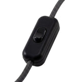 Double-pole inline rocker switch for lamp cord — Black