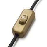 Double-pole inline rocker switch for lamp cord — Gold
