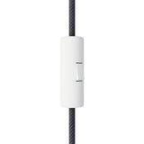 Cylindrical single-pole rocker switch with earth terminal — White