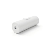 Cylindrical single-pole rocker switch with earth terminal — White