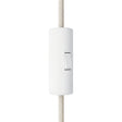 Cylindrical single-pole rocker switch with earth terminal — White