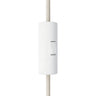 Cylindrical single-pole rocker switch with earth terminal — White
