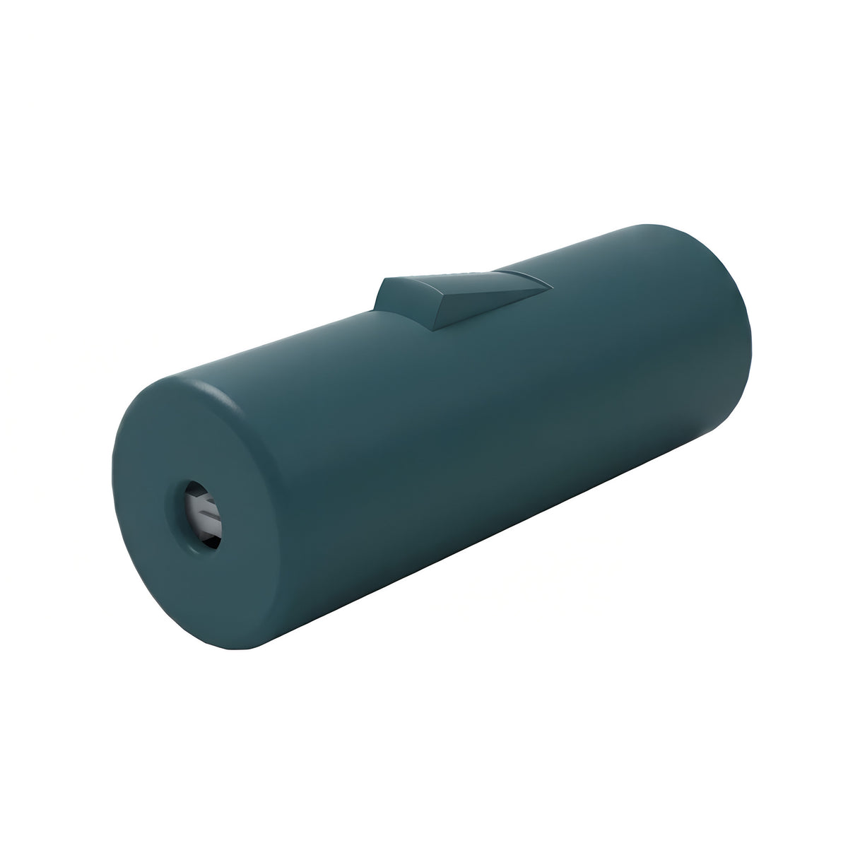 Cylindrical single-pole rocker switch with earth terminal — Petrol blue