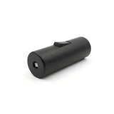 Cylindrical single-pole rocker switch with earth terminal — Black