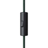 Cylindrical single-pole rocker switch with earth terminal — Black