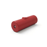 Cylindrical single-pole rocker switch with earth terminal — Red