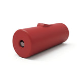 Cylindrical single-pole rocker switch with earth terminal — Red