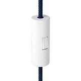 Cylindrical single-pole rocker switch with earth terminal