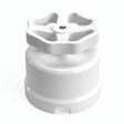 Porcelain two-way switch with a knob — White / White