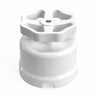 Porcelain two-way switch with a knob — White / White