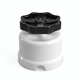 Porcelain two-way switch with a knob — White / Black