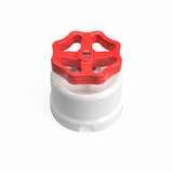 Porcelain two-way switch with a knob — White / Red