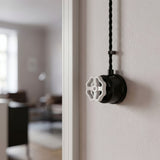 Porcelain two-way switch with a knob — Black / White