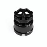 Porcelain two-way switch with a knob — Black / Black