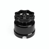 Porcelain two-way switch with a knob — Black / Black