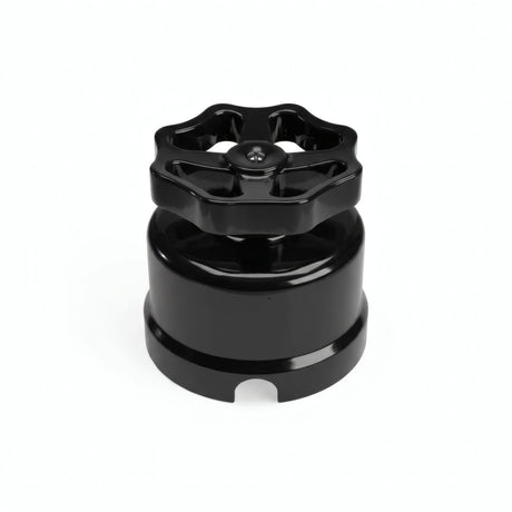 Porcelain two-way switch with a knob — Black / Black
