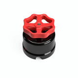 Porcelain two-way switch with a knob — Black / Red