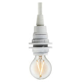 E14 bakelite socket with double ring — White