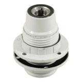 E14 bakelite socket with double ring — White