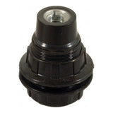 E14 bakelite socket with double ring — Black