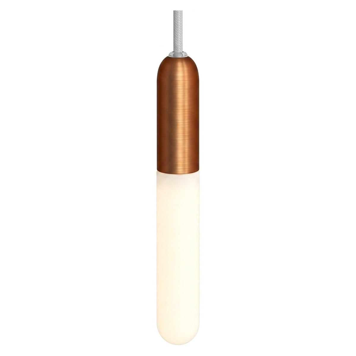 E14 compact metal socket — Satin copper