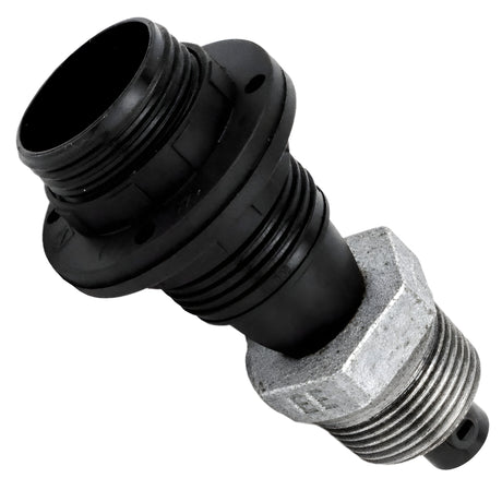 E14 threaded thermoplastic socket kit on male galvanized cast iron fitting