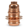 E14 metal socket with double ring for lampshade — Conical plastic / Copper