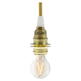 E14 metal socket with double ring for lampshade — Conical plastic / Brass