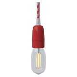 E14 porcelain socket — Red