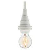 E14 thermoplastic socket with double ring — White