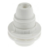 E14 thermoplastic socket with double ring — White