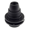 E14 thermoplastic socket with double ring — Black