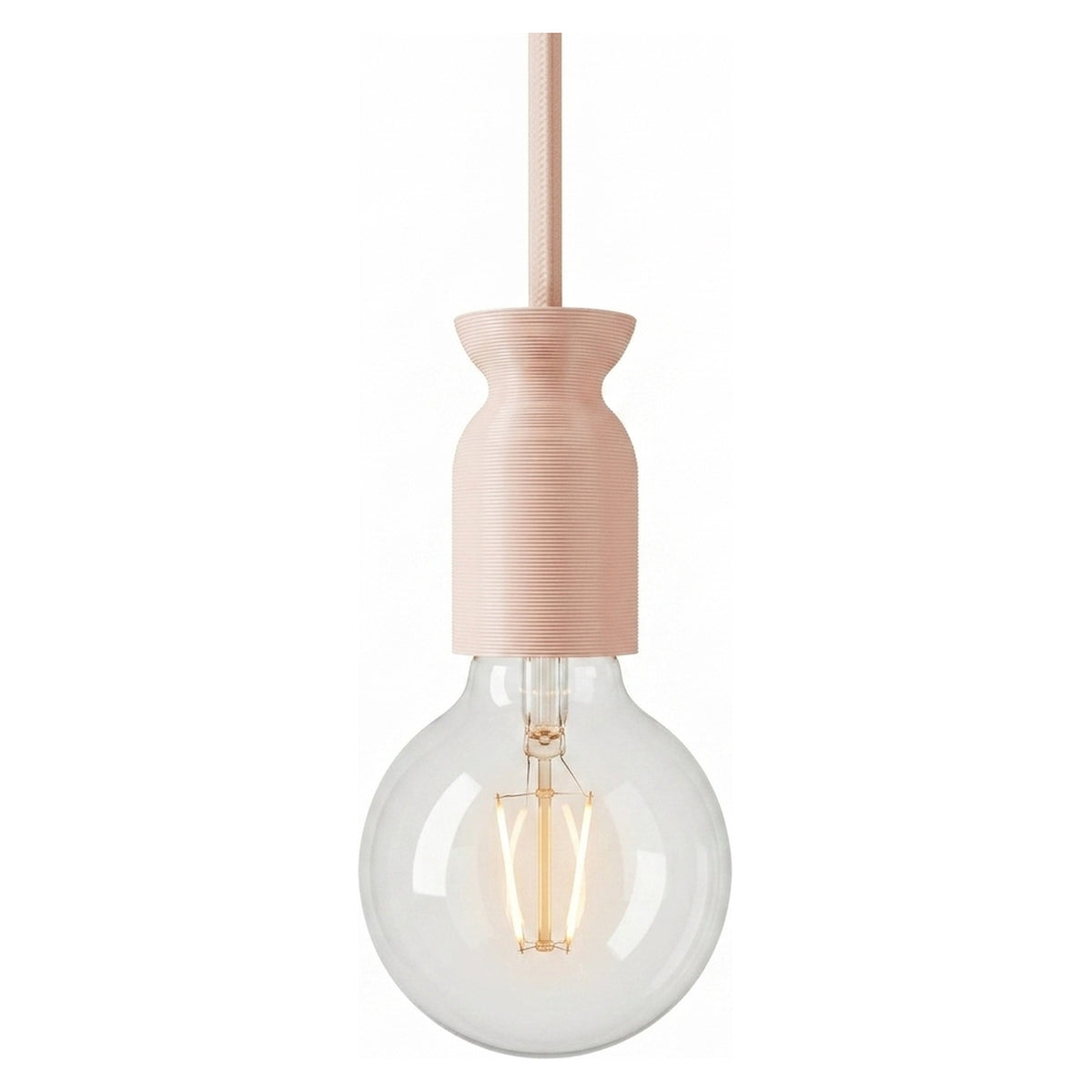 E27 socket in 3D-printed recycled plastic — Antique pink