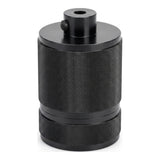 E27 knurled aluminium socket with double ring — Dark grey