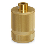 E27 knurled aluminium socket with double ring — Brass