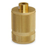 E27 knurled aluminium socket with double ring — Brass