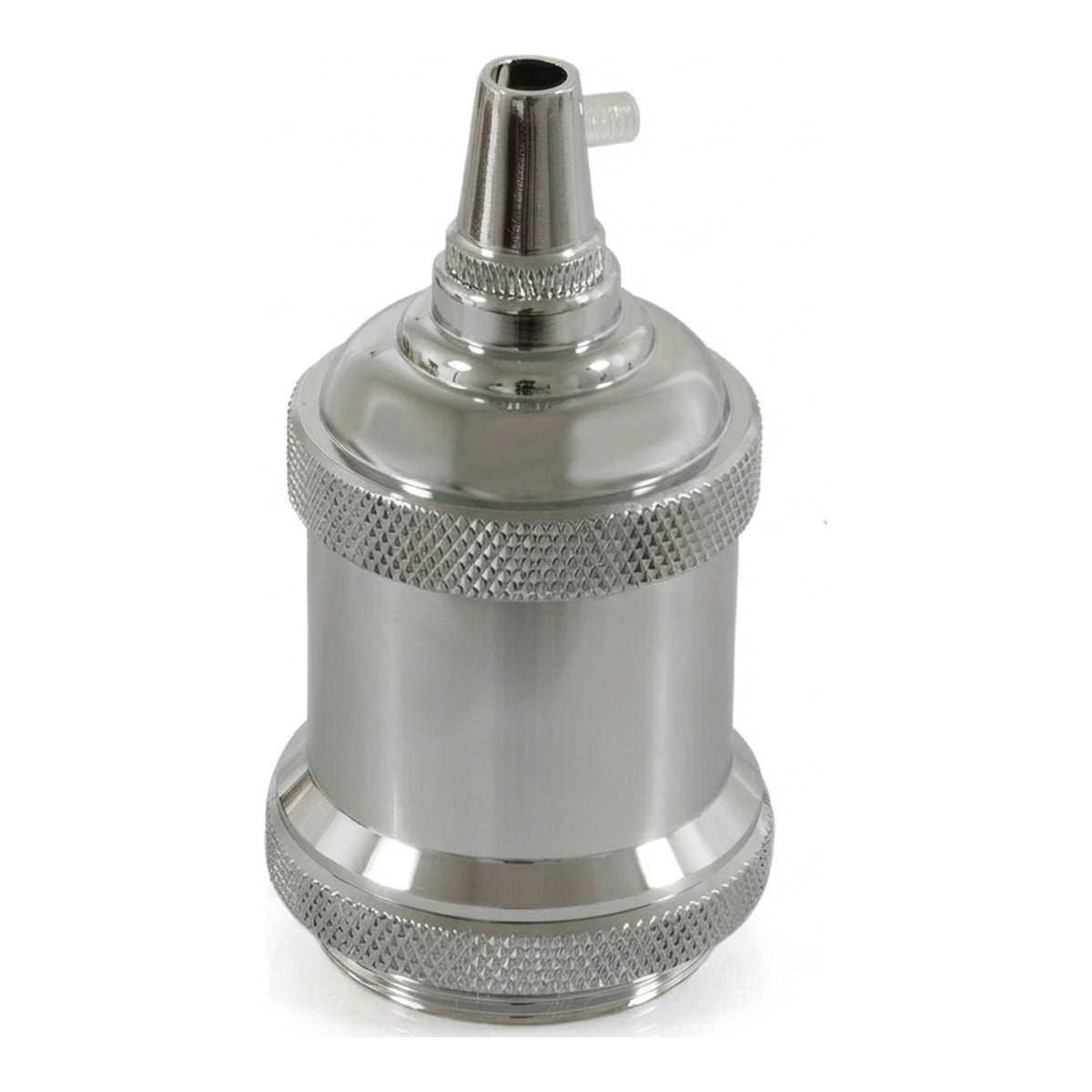 E27 vintage aluminium socket — Chrome