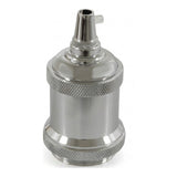 E27 vintage aluminium socket — Chrome
