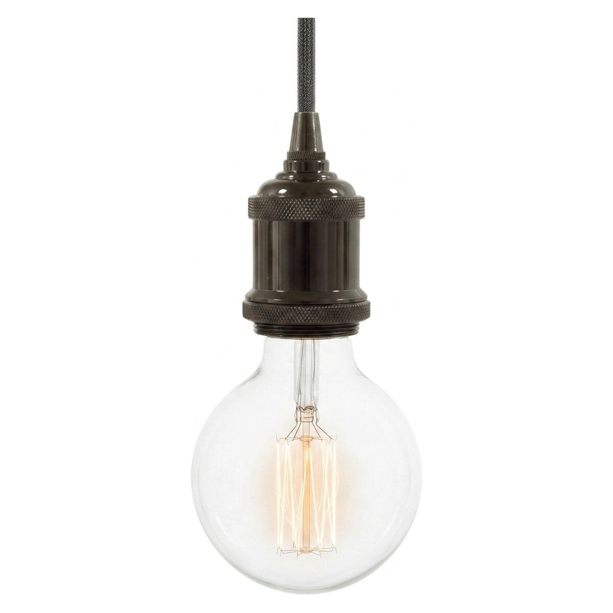 E27 vintage aluminium socket — Black pearl