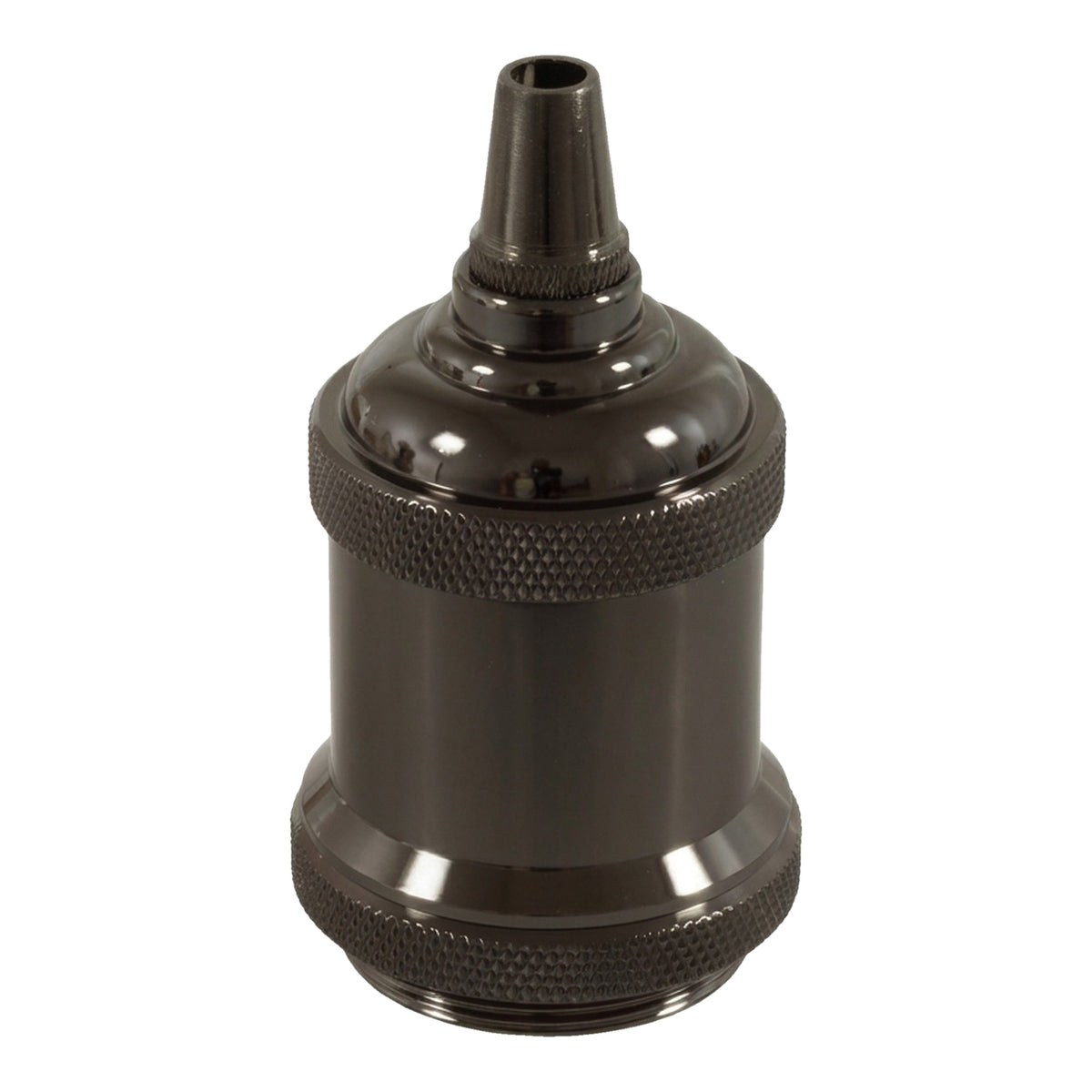 E27 vintage aluminium socket — Black pearl