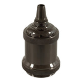 E27 vintage aluminium socket — Black pearl