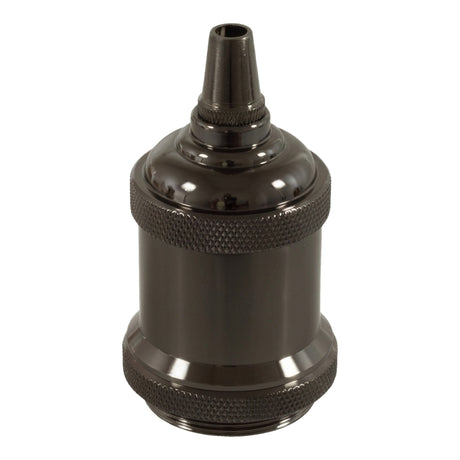 E27 vintage aluminium socket — Black pearl