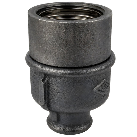 E27 socket kit with ring on 1/2'' (15x21mm) female Eco black cast iron fitting