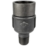 E27 socket kit with ring on 1/2'' (15x21mm) male Eco black malleable iron fitting