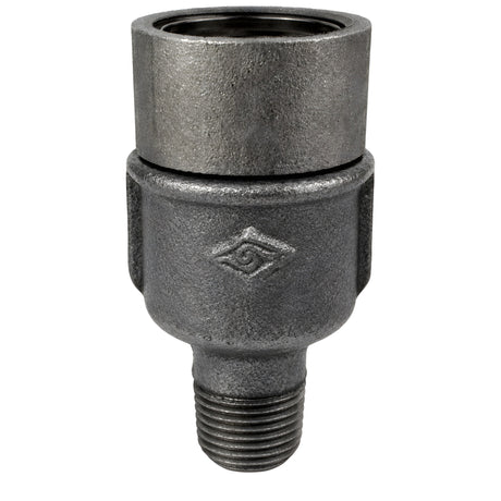 E27 socket kit with ring on 1/2'' (15x21mm) male Eco black cast iron fitting