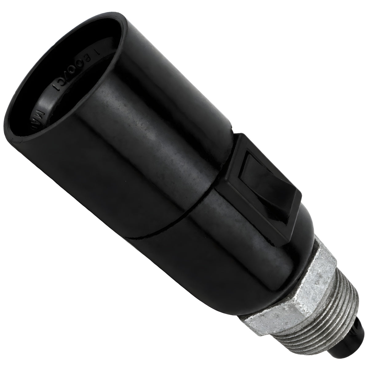 E27 bakelite socket kit with switch on male galvanized cast iron fitting