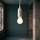 E27 bakelite socket with switch — White